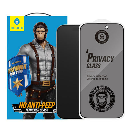 Folie de protectie Ecran Privacy Blueo Anti-Peep Applicator Pro pentru Apple iPhone 17 Air, Sticla Securizata, Full Glu