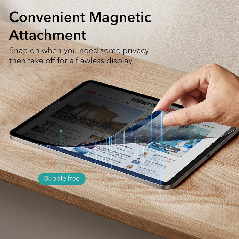 Folie de protectie Ecran Privacy ESR Magnetic pentru Apple iPad Air 11 (2025) / Air 11 (2024), Plastic