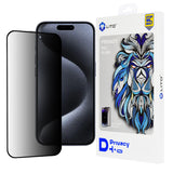 Folie de protectie Ecran Privacy Lito D+ Pro pentru Apple iPhone 15 Pro, Sticla securizata, Full Glue