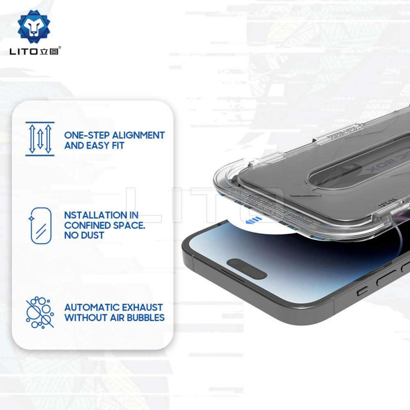 Folie de protectie Ecran Privacy Lito Magic Glass Box D+ Tools pentru Apple iPhone 11 Pro Max, Sticla securizata, Full Glue