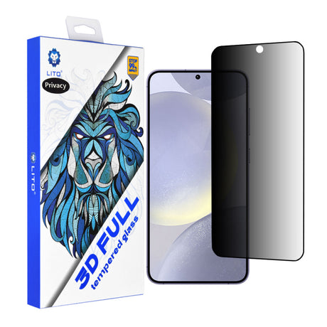 Folie de protectie Ecran Privacy Lito pentru Samsung Galaxy S25 Edge S937 / S25+ S936 / S24+ S926, Sticla Securizata, Full Glue,