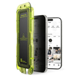 Folie de protectie Ecran Privacy Ringke Easy Slide pentru Apple iPhone 17, Sticla Securizata, Full Glue, Set 2 bucati