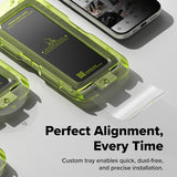 Folie de protectie Ecran Privacy Ringke Easy Slide pentru Apple iPhone 17, Sticla Securizata, Full Glue, Set 2 bucati