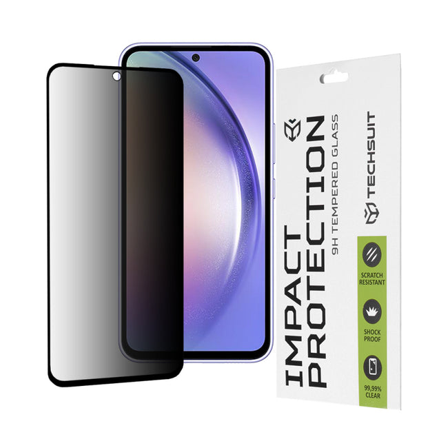 Folie de protectie Ecran Privacy Techsuit pentru Samsung Galaxy A54 A546, Sticla securizata, Full Glue, 111D - Default Title - NotebookGsm