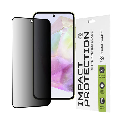 Folie de protectie Ecran Privacy Techsuit pentru Samsung Galaxy M56 M566 / M35 / A55 5G A556 / A35 5G A356, Sticla securizata, F