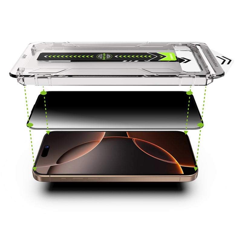 Folie de protectie Ecran Privacy Techsuit TitanGlass pentru Apple iPhone 17 Air, Sticla Securizata, Full Glue