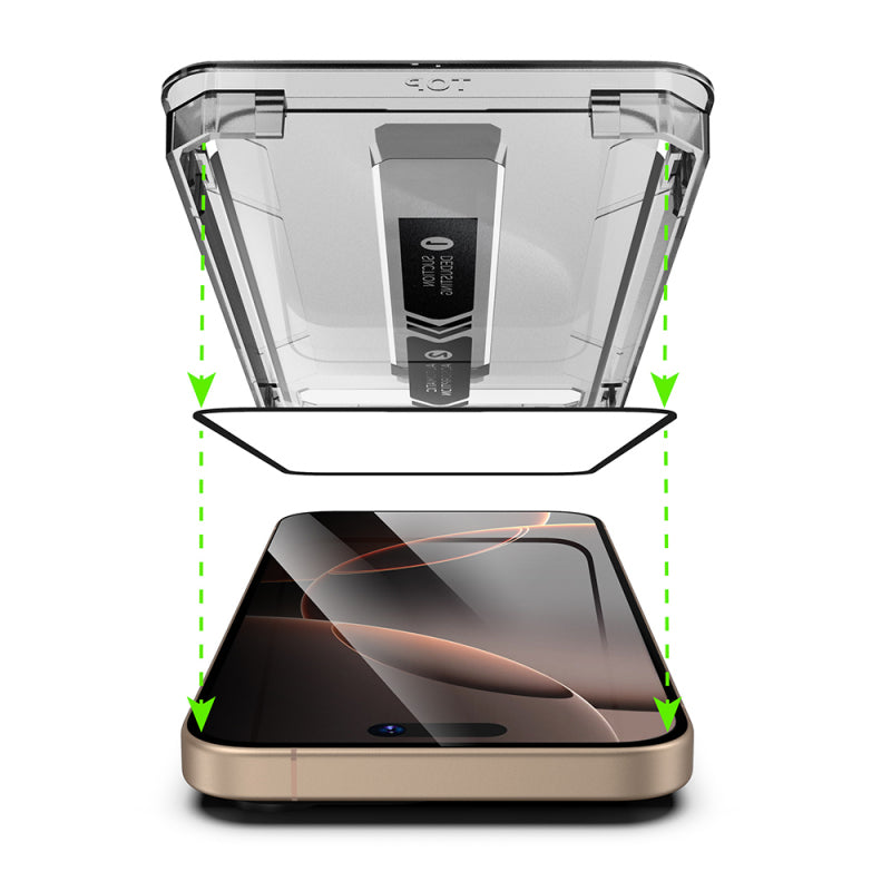 Folie de protectie Ecran Privacy Techsuit TitanGlass pentru Apple iPhone 17 Air, Sticla Securizata, Full Glue