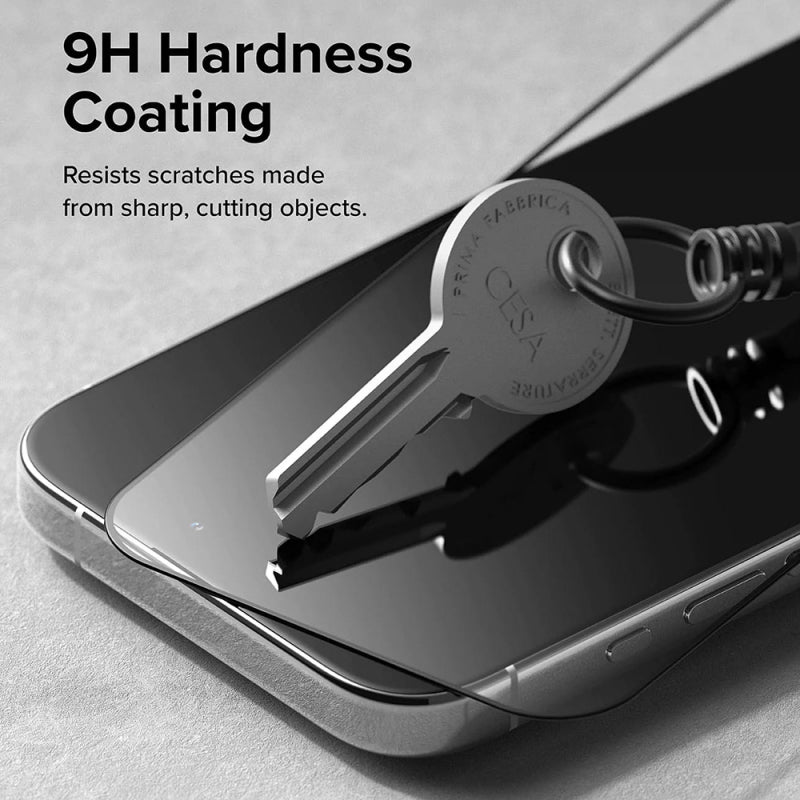 Folie de protectie Ecran Ringke pentru Apple iPhone 15 Pro, Sticla Securizata, Full Glu