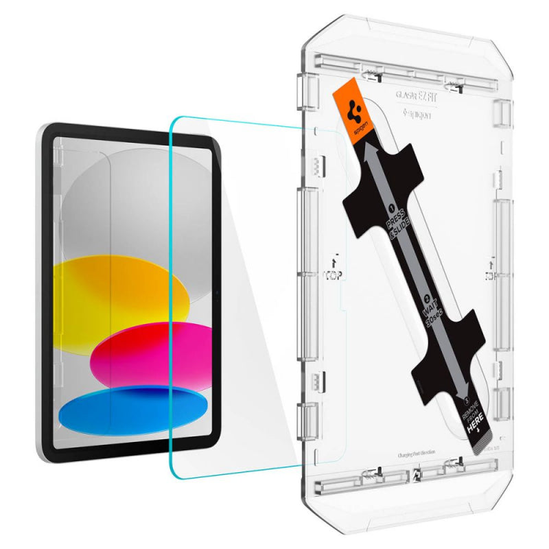 Folie de protectie Ecran Spigen GlastR EZ FIT pentru Apple iPad (2025) / (2022), Sticla securizata, Full Glue