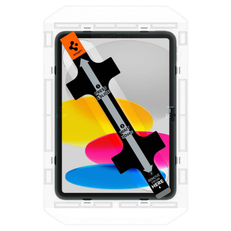 Folie de protectie Ecran Spigen GlastR EZ FIT pentru Apple iPad (2025) / (2022), Sticla securizata, Full Glue