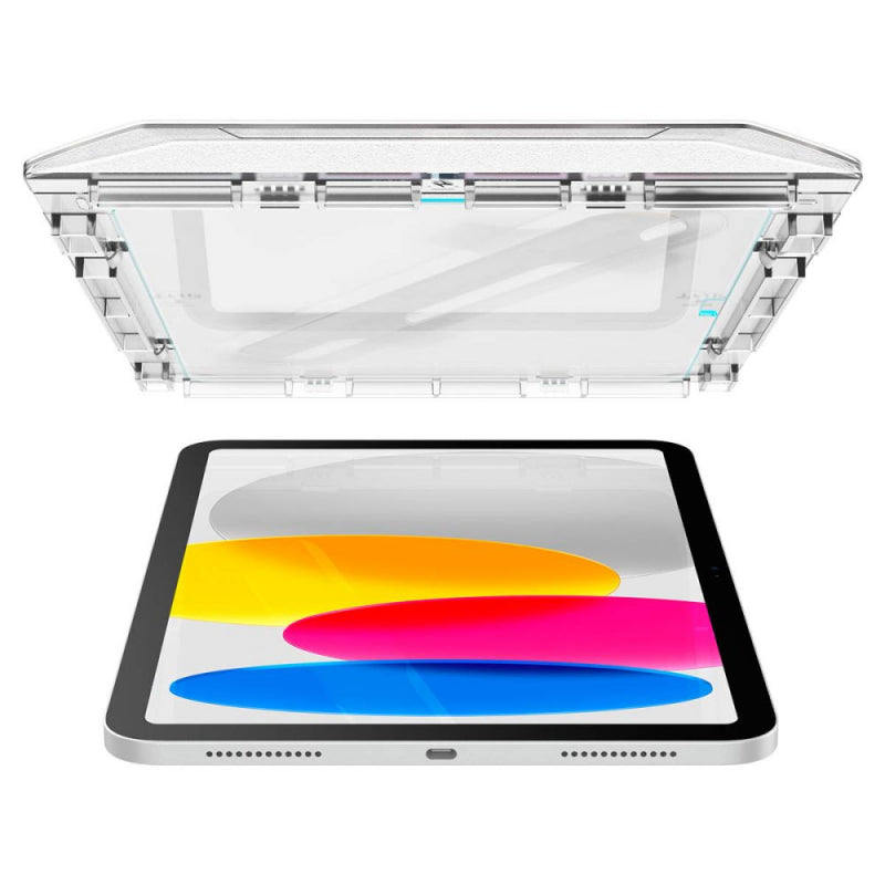 Folie de protectie Ecran Spigen GlastR EZ FIT pentru Apple iPad (2025) / (2022), Sticla securizata, Full Glue