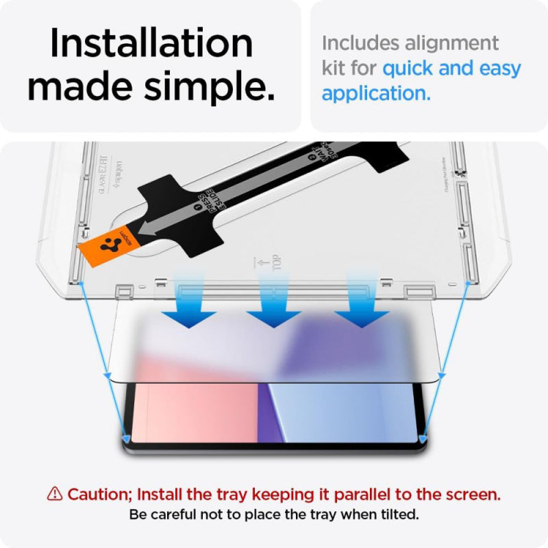 Folie de protectie Ecran Spigen GlastR EZ FIT pentru Apple iPad Air 11 (2025) / Air 11 (2024), Sticla securizata, Full Glue