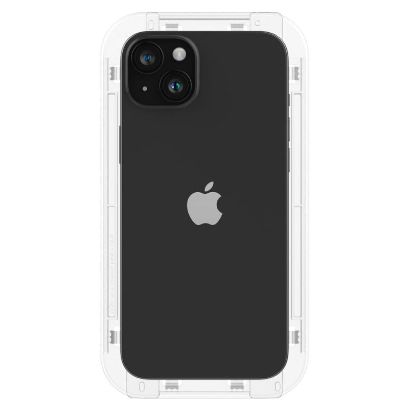 Folie de protectie Ecran Spigen GlastR EZ FIT pentru Apple iPhone 15 Plus, Sticla securizata, Full Glu