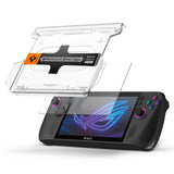 Folie de protectie Ecran Spigen GlastR EZ FIT pentru Asus ROG Ally X, Sticla Securizata, Full Glue, Set 2 bucati