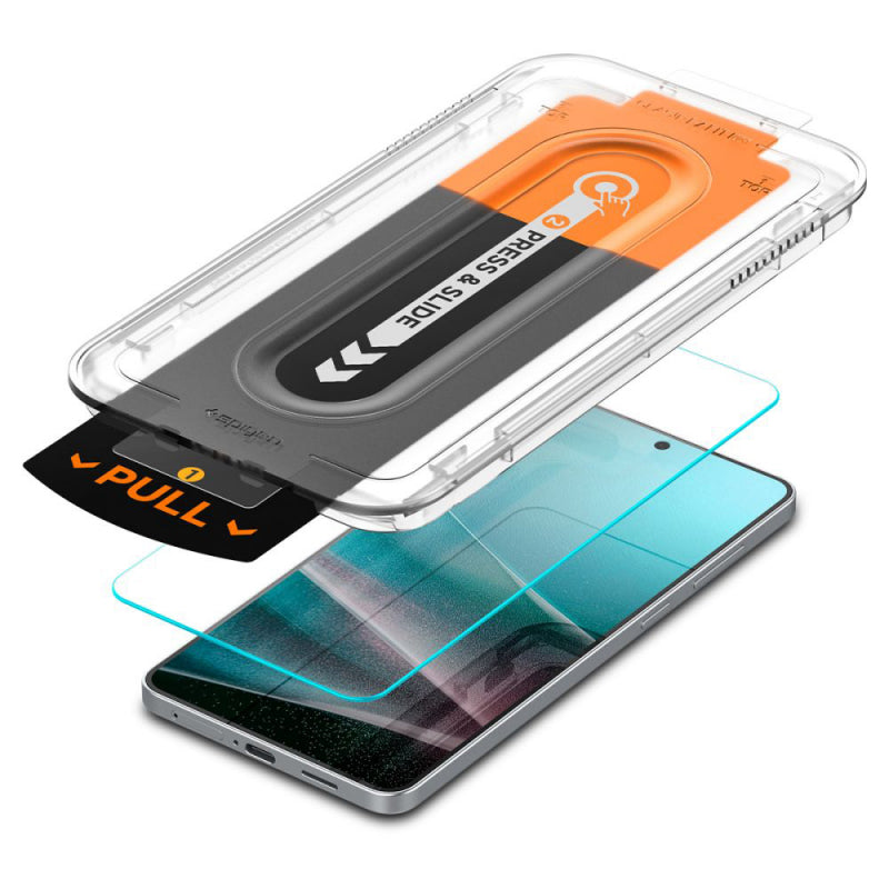 Folie de protectie Ecran Spigen GlastR EZ FIT Pro pentru Samsung Galaxy S25 Edge S937, Sticla securizata, Full Glue