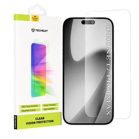 Folie de protectie Ecran Techsuit Clear Vision pentru Apple iPhone 17 Pro Max, Sticla securizata, Full Glue