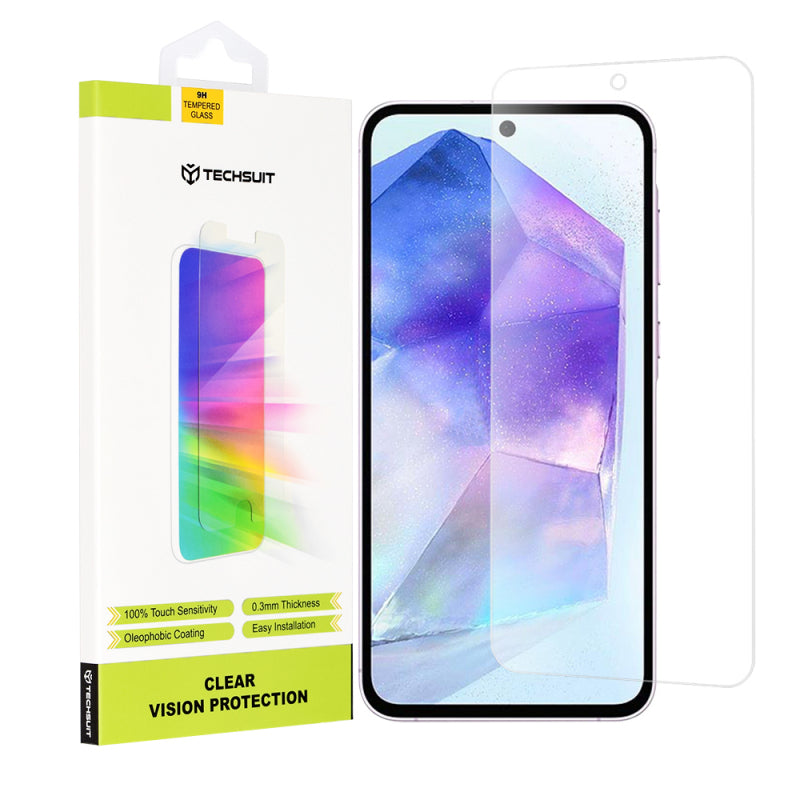 Folie de protectie Ecran Techsuit Clear Vision pentru Samsung Galaxy M35 / A55 5G A556 / A35 5G A356, Sticla securizata, Full Gl