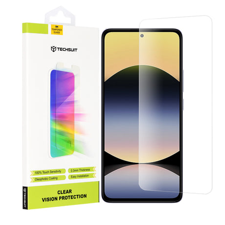 Folie de protectie Ecran Techsuit Clear Vision pentru Xiaomi Redmi Note 14 4G (Regional) / Note 14 5G, Sticla securizata, Full G