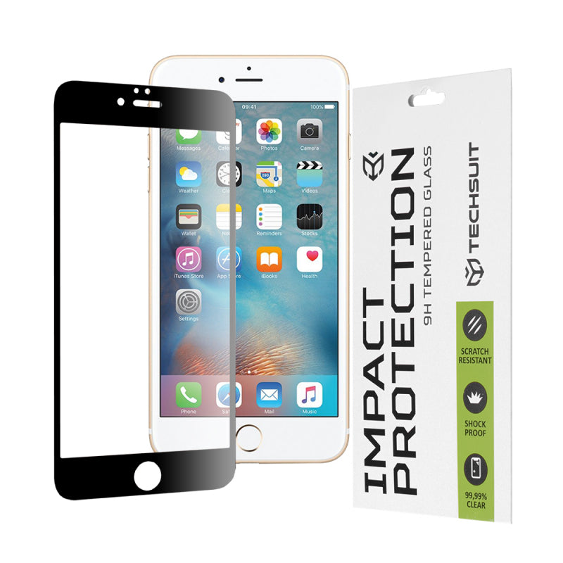 Folie de protectie Ecran Techsuit pentru Apple iPhone 6 / 6s, Sticla securizata, Full Glue, 111D
