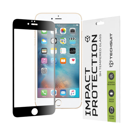 Folie de protectie Ecran Techsuit pentru Apple iPhone 6 / 6s, Sticla securizata, Full Glue, 111D
