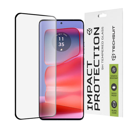 Folie de protectie Ecran Techsuit pentru Motorola Edge 50 Pro, Sticla securizata, Full Glue, 111D