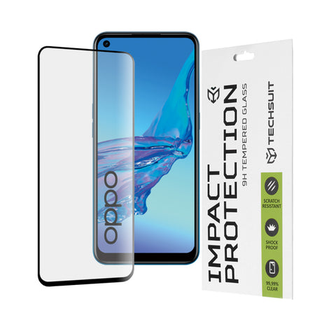 Folie de protectie Ecran Techsuit pentru Oppo A53s / A53 4G, Sticla securizata, Full Glue, 111D