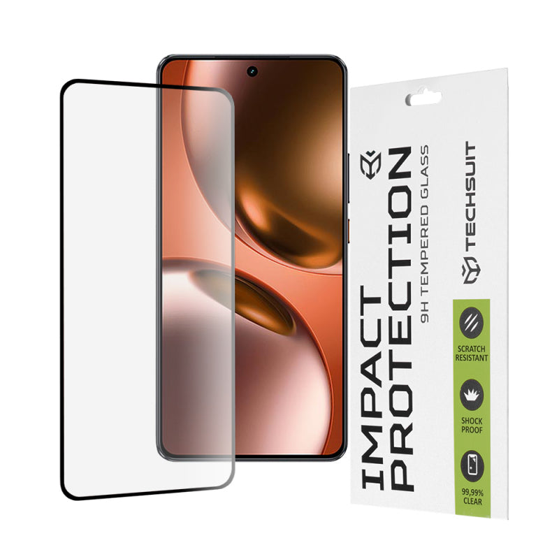 Folie de protectie Ecran Techsuit pentru Realme GT 7, Sticla securizata, Full Glue, 111D
