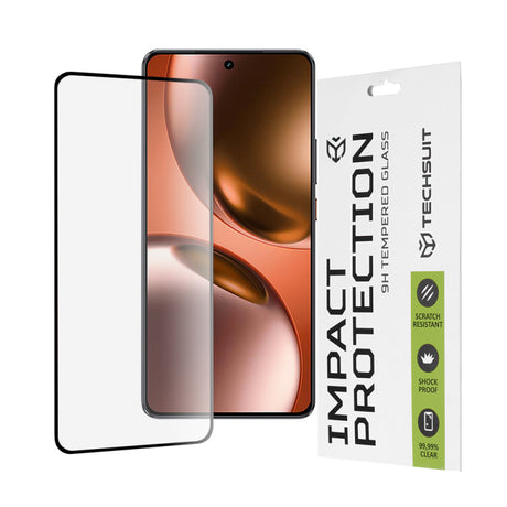 Folie de protectie Ecran Techsuit pentru Realme GT 7, Sticla securizata, Full Glue, 111D