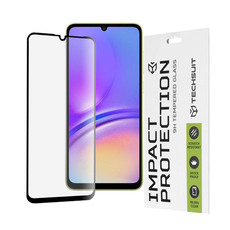 Folie de protectie Ecran Techsuit pentru Samsung Galaxy A05s A057 / A05 A055, Sticla securizata, Full Glue, 111D