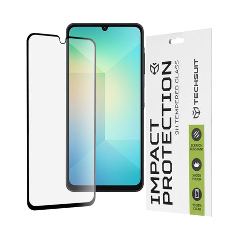 Folie de protectie Ecran Techsuit pentru Samsung Galaxy A06 A065, Sticla securizata, Full Glue, 111D