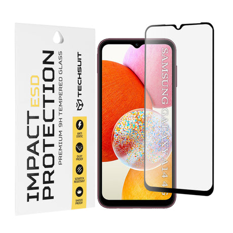 Folie de protectie Ecran Techsuit pentru Samsung Galaxy A14 A145 / A14 5G A146, Sticla Securizata, Full Glu