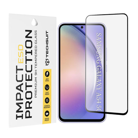 Folie de protectie Ecran Techsuit pentru Samsung Galaxy A54 A546, Sticla Securizata, Full Glu