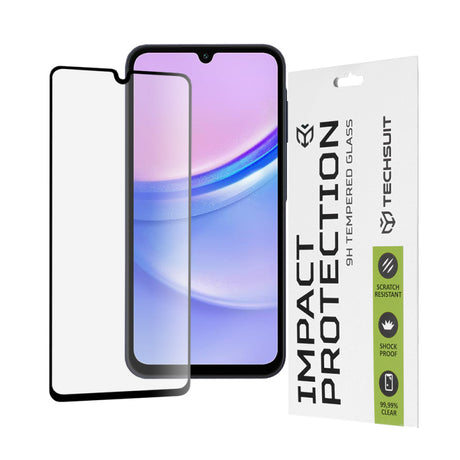 Folie de protectie Ecran Techsuit pentru Samsung Galaxy M15 / A15 5G A156 / A15 A155 / A25 A256, Sticla securizata, Full Glue, 1