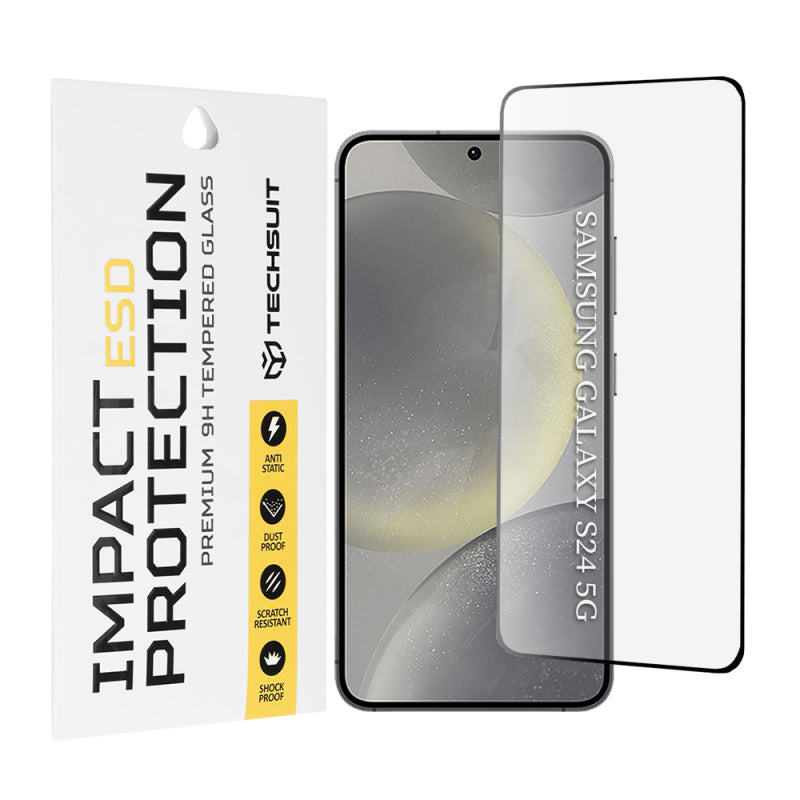 Folie de protectie Ecran Techsuit pentru Samsung Galaxy S24 S921, Sticla Securizata, Full Glu