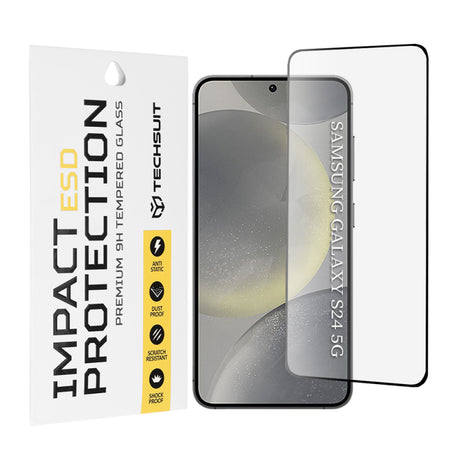 Folie de protectie Ecran Techsuit pentru Samsung Galaxy S24 S921, Sticla Securizata, Full Glu
