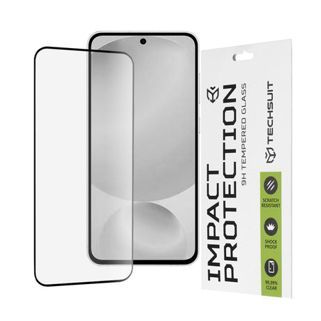 Folie de protectie Ecran Techsuit pentru Samsung Galaxy S25 FE, Sticla Securizata, Full Glue, 111D