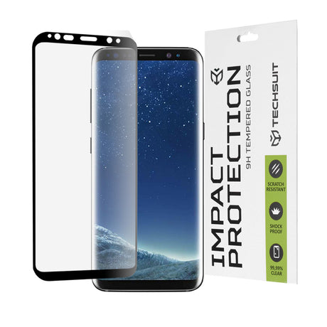 Folie de protectie Ecran Techsuit pentru Samsung Galaxy S8 G950, Sticla securizata, Full Glue, 111D