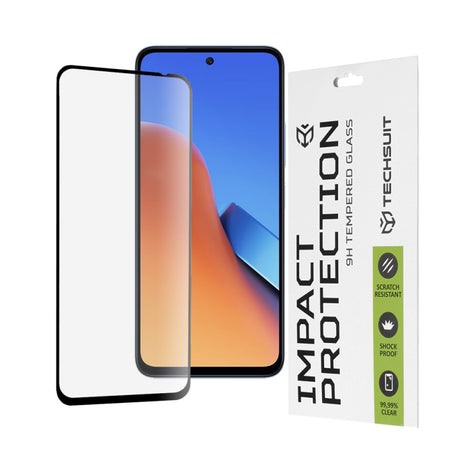 Folie de protectie Ecran Techsuit pentru Xiaomi Poco M6 4G / Redmi 13 / 12 5G / 12, Sticla securizata, Full Glue, 111D