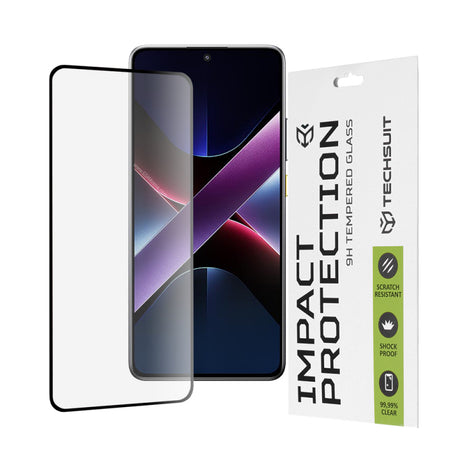 Folie de protectie Ecran Techsuit pentru Xiaomi Poco X7 Pro, Sticla securizata, Full Glue, 111D