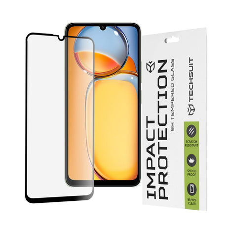 Folie de protectie Ecran Techsuit pentru Xiaomi Redmi 13C 5G / 13C / Poco C65, Sticla securizata, Full Glue, 111D