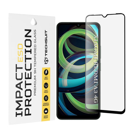 Folie de protectie Ecran Techsuit pentru Xiaomi Redmi A3x / A3, Sticla Securizata, Full Glu