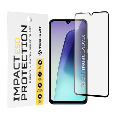 Folie de protectie Ecran Techsuit pentru Xiaomi Redmi A5 4G (Regional) / 14C / Poco C75, Sticla Securizata, Full Glu