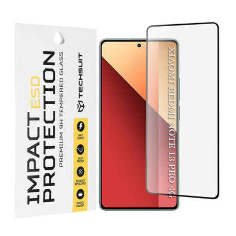 Folie de protectie Ecran Techsuit pentru Xiaomi Redmi Note 13 Pro 4G / Poco M6 Pro 4G, Sticla Securizata, Full Glu