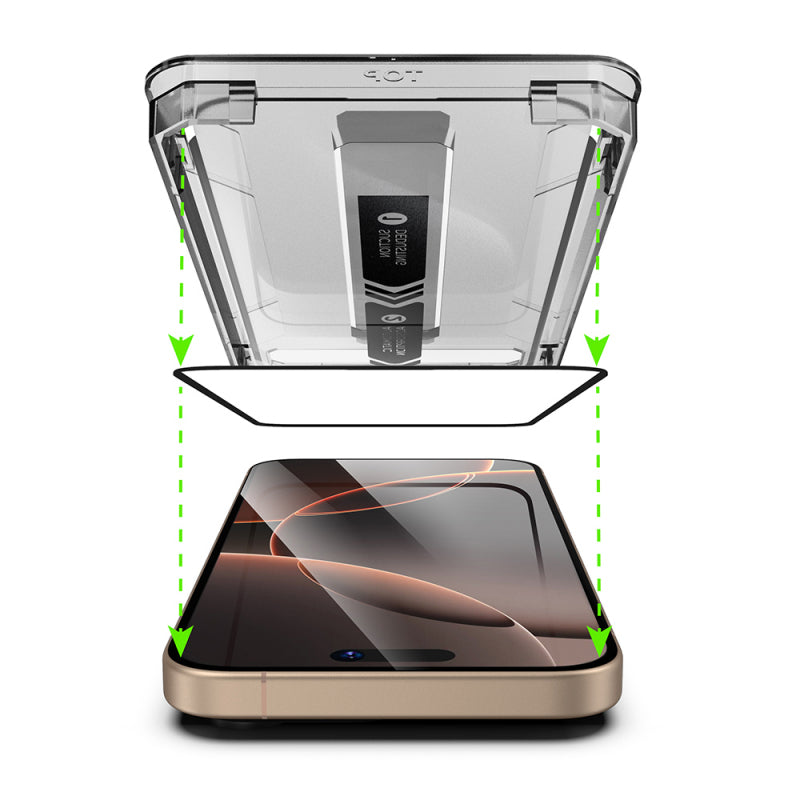 Folie de protectie Ecran Techsuit TitanGlass pentru Apple iPhone 15 Pro, Sticla securizata, Full Glue, Set 2 bucati