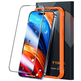 Folie de protectie Ecran Torras GlassGo pentru Apple iPhone 15 Pro, Sticla securizata, Full Glu