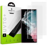 Folie de protectie Ecran GLASTIFY UVTG+ pentru Samsung Galaxy S22 Ultra 5G S908, Sticla securizata, UV Glue, Set 2 bucati GST008