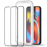 Folie de protectie Ecran Spigen Align Master pentru Apple iPhone 14 / 13 Pro / 13, Sticla securizata, Full Glue, Set 2 bucati