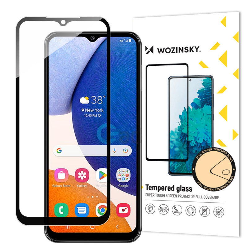 Folie de protectie Ecran WZK pentru Samsung Galaxy A14 A145 / A14 5G A146, Sticla securizata, Full Glu