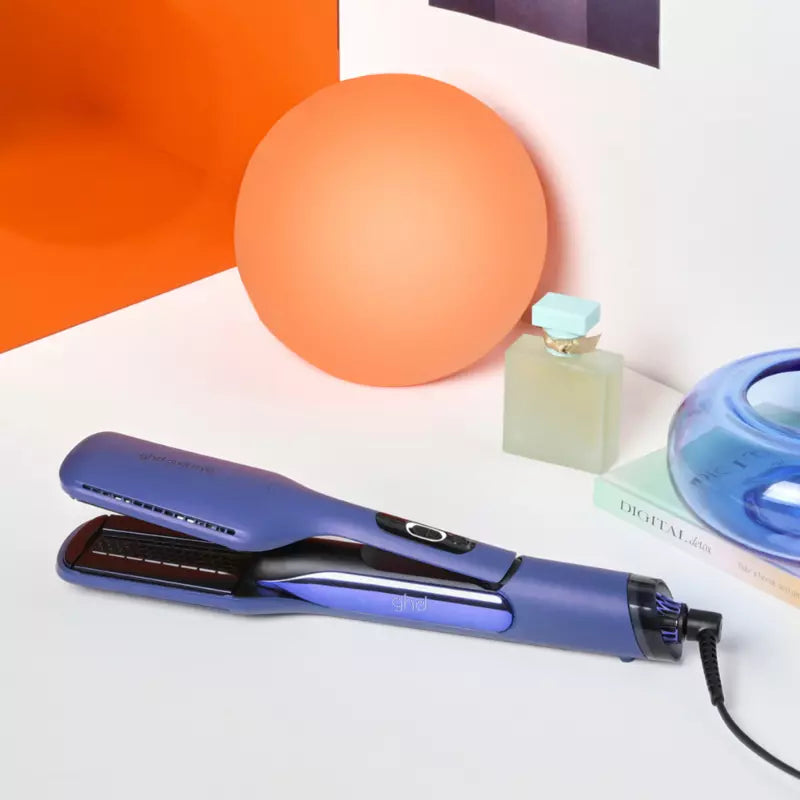 Placa de indreptat + uscator 2-in-1, perie cu aer cald ghd Duet Hair Style, Elementary Blue