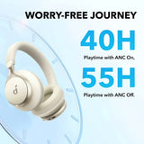 Handsfree Bluetooth Anker SoundCore Space On, Multipoint, A2DP, ANC, Alb A3035G21